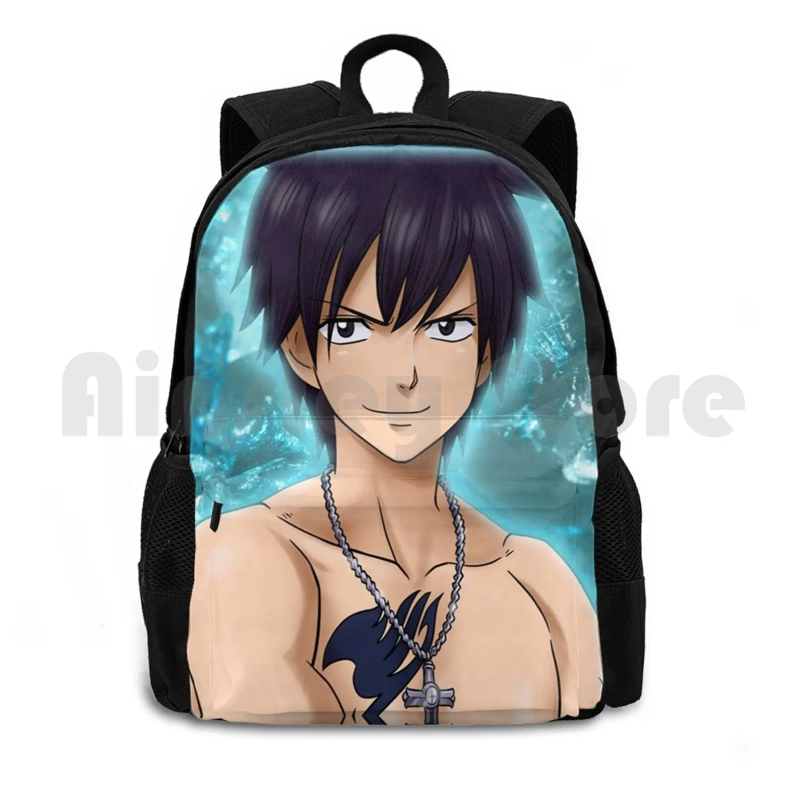 Gray Outdoor Hiking Backpack Waterproof Camping Travel Hero Gray Man Anime Animation Manga Shonen