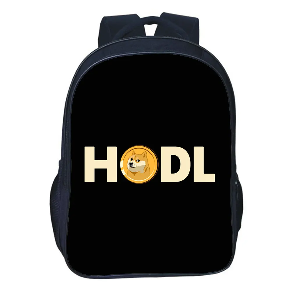 Dogecoin School Bag Backpack Boy Girl School Bag Teens Storage Bag Travel Bags Rucksack 16 Inches School Bag Mochila