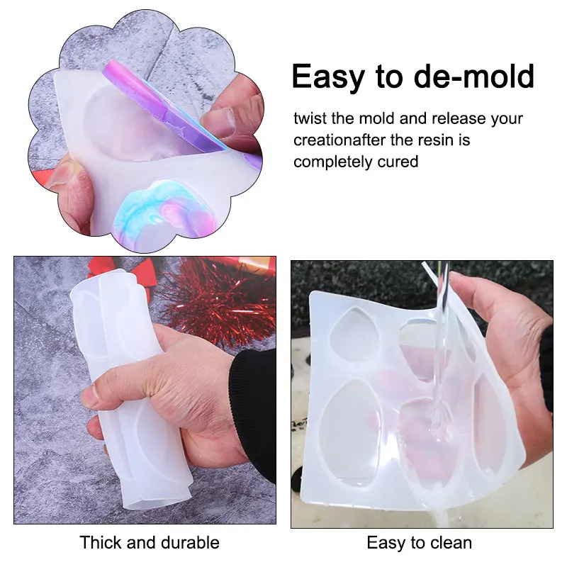 Transparent Epoxy Resin Molds Set Silicone Molds For Epoxy Resin Kit Silicone Moule For Jewelry Making DIY Craft Art Supplies