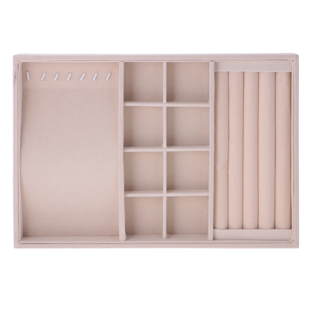 Velvet Jewelry Box Ring Earring Necklace Pendant Bracelet Display Organizer Box Tray Storage Showcase Holder Jewelry Display Cas
