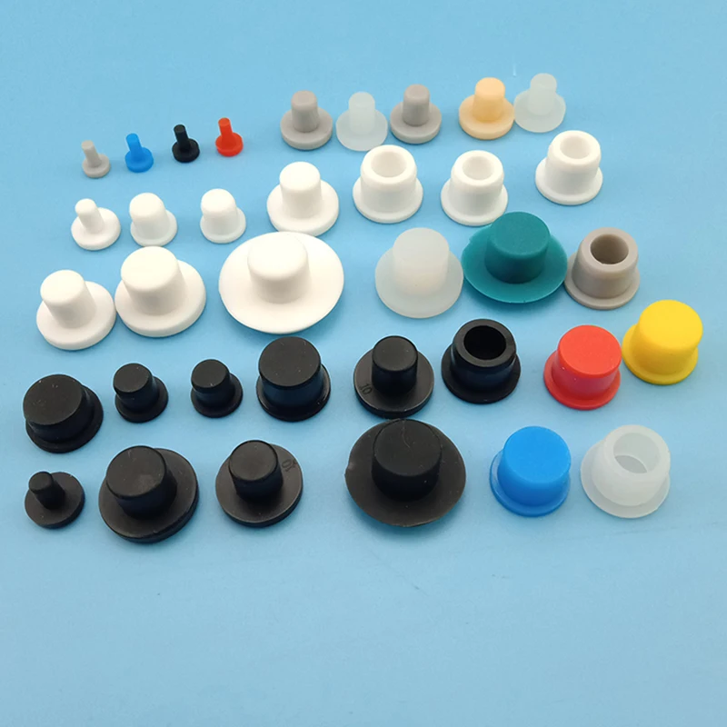 10pcs T type Silicone rubber Plug Stopper Hollow Sealing Bung 4mm 4.3mm 4.5mm 4.8mm 5mm 5.3mm Round Test Tube caps Hole Masking