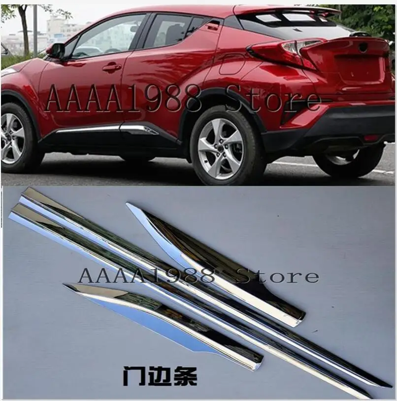 For Toyota C-HR CHR 2016 20172018 2019 2020 Car Side Door Body Trim ABS Chrome Accessories 4P Auto Accessory Perfect Replacement