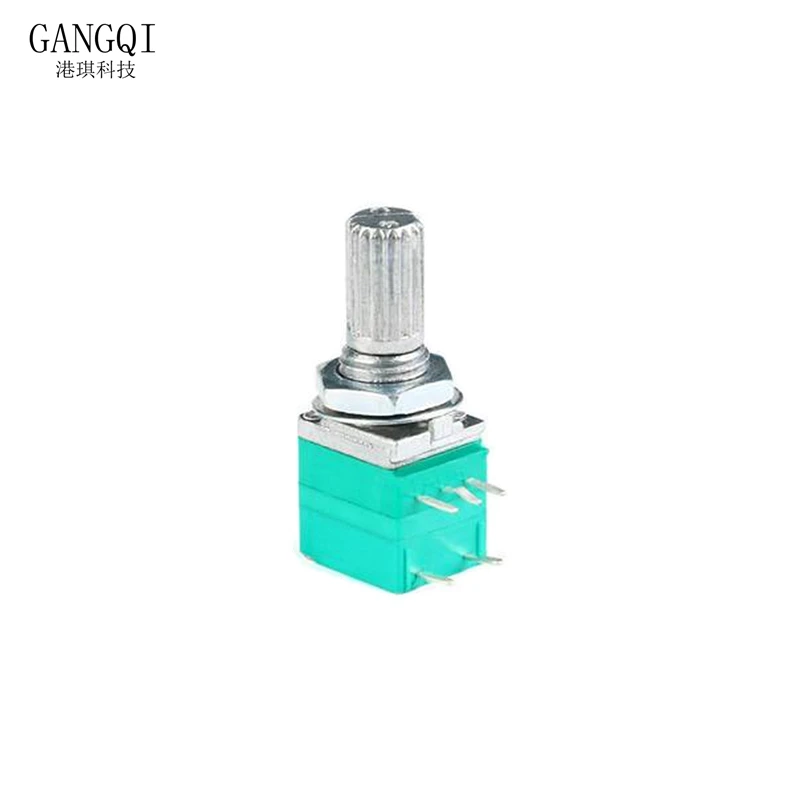 5PCS New RV097NS 5pin RK097NS RV097 5K 10K 20K 50K 100K 500K with a switch audio shaft 15mm amplifier sealing potentiometer