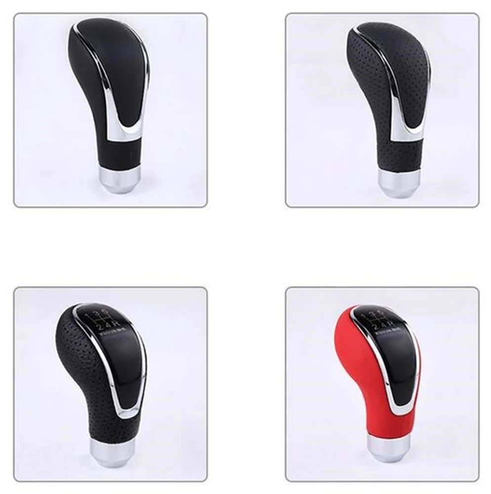

5 Speed Car Universal Leather Aluminum Manual Car Gear Shift Knob Shifter Lever Durable Fit For Honda Toyota Nissan Mitsubishi