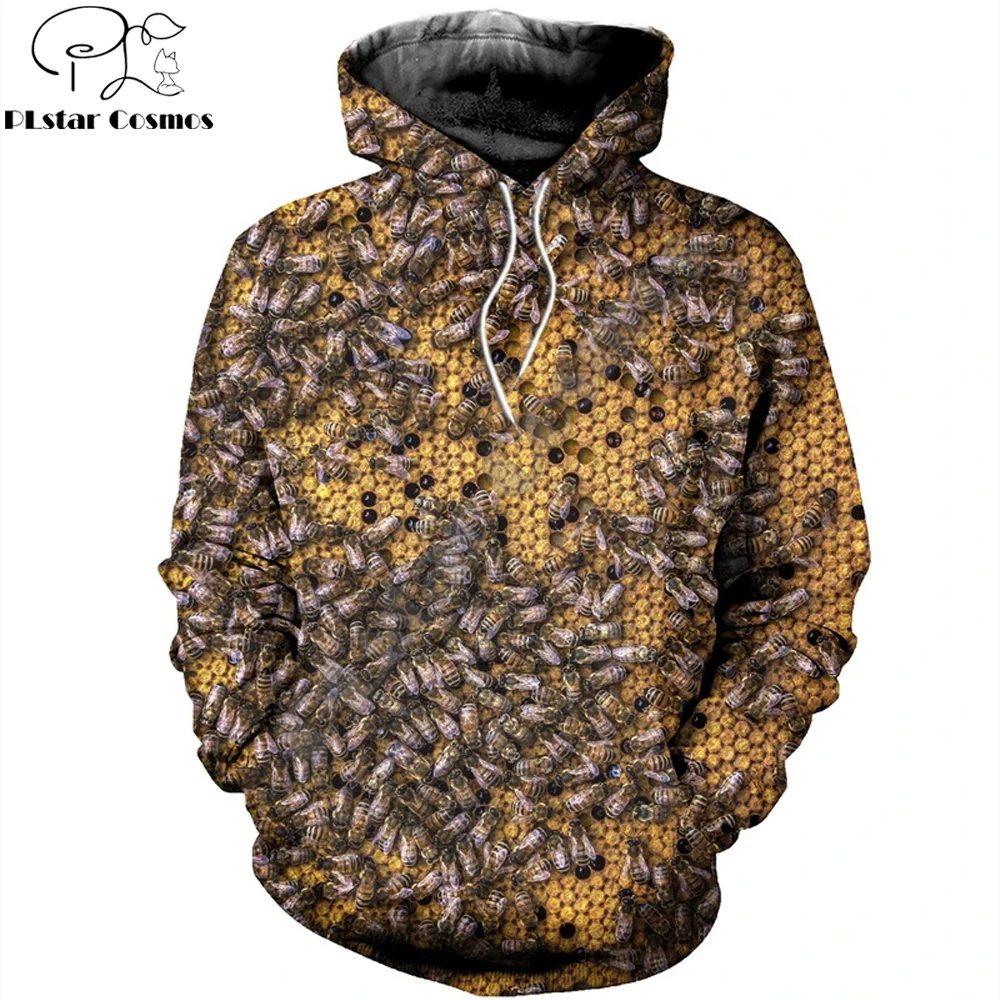 3D Printed Bee Keeper Hoodie and Sweatshirt Pure Raw Honey Harajuku Fashion Men hoodies Unisex Casual Jacket pullover DW0004