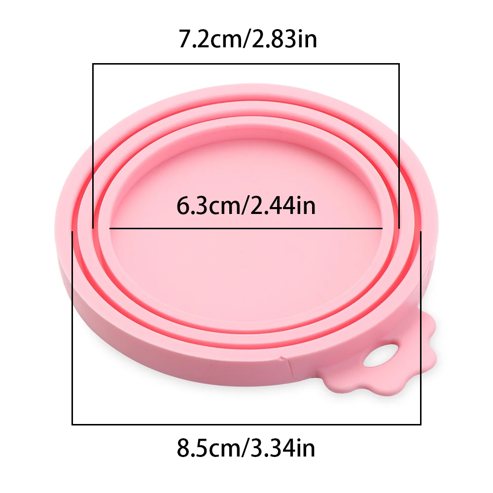 3 In 1 Reusable Food Storage Keep Fresh Tin Cover Cans Cap Pet Can Box Cover Silicone Can Lid Hot Kitchen Supply Mould Proof Hot