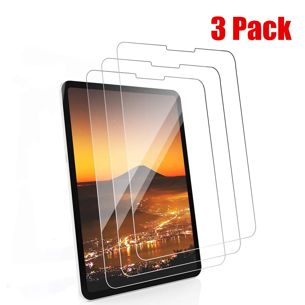 

3piece Tempered Glass Film For iPad Pro 11 Air 5 4 Screen Protector for iPad 10.2 6th 5th Air 3 2 Pro 12.9 Mini 6 5 4 Glass Film