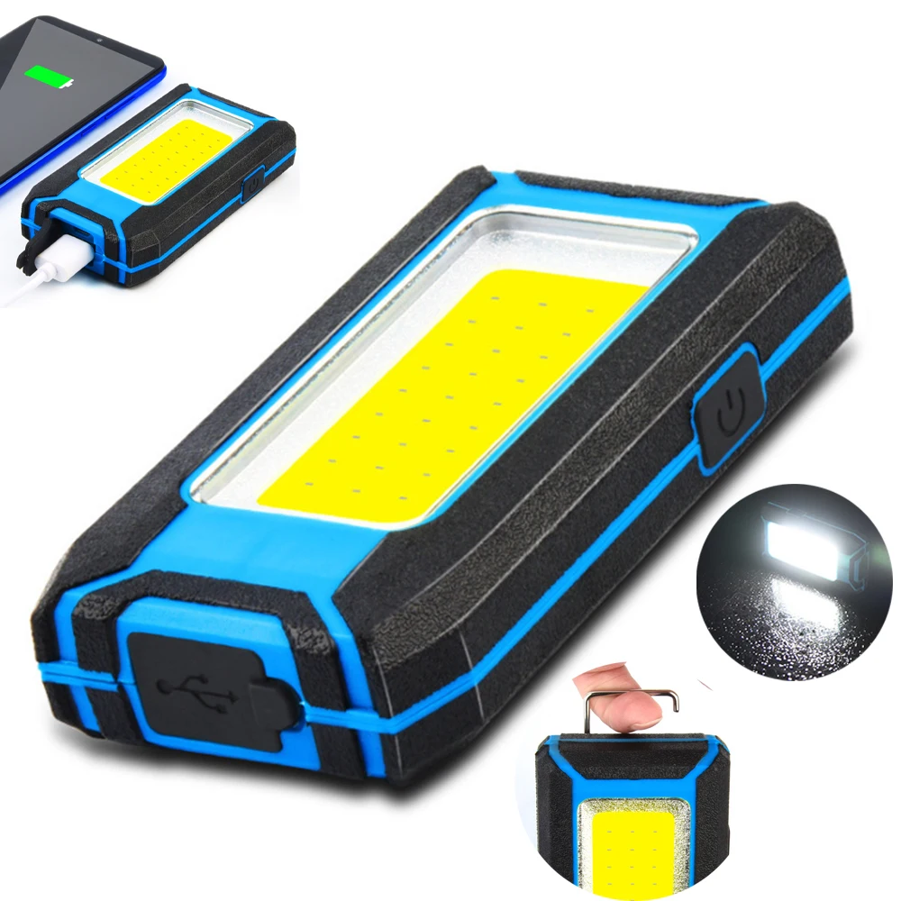 COB Outdoor Camping Emergency LED Portable Waterproof Super Bright SOS Light 10000MAH Capacity Mobile Phone Charging Treasure