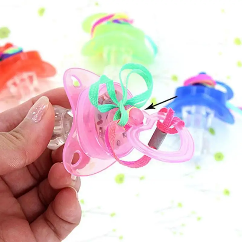 Colorful Luminous Pacifier Whistle Toy Bar Led Prank Concert Props Props Toys Children Glowing Kty Rave Flashing R7c8