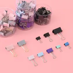 Clip a coda lunga TUTU 19-32mm di colore per ricevere una piccola graffetta pura, fresca e grande con graffetta sul nero H0597