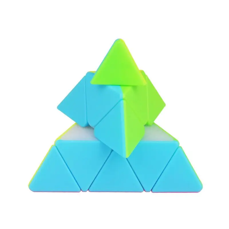 Yuxin QN 3x3x3 Pyramid Stickerless Magic Cube Puzzle Blister Packaging 3x3 Jinzita Speed Cubo Magico Antistress Kids Toys