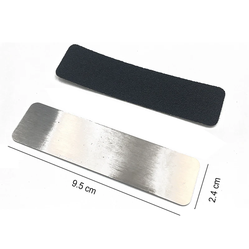 50pcs Nail File Replacement Pads Stainless Steel Handle Sand Paper Sticker Nail File Remover Double Sided Adhesive Nail Buffer