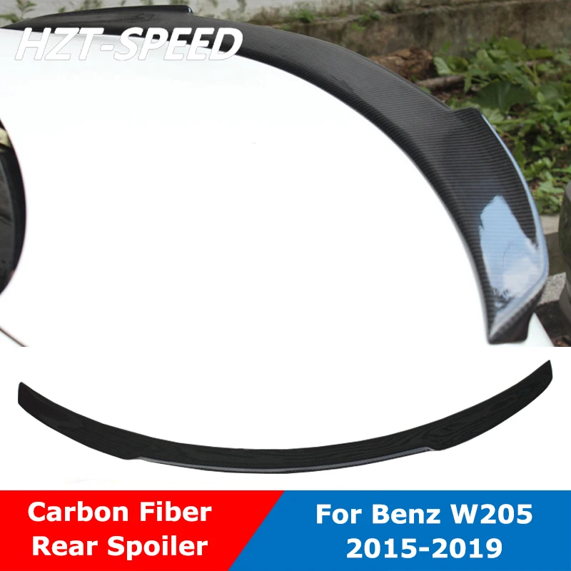 

W205 FD Style Carbon Fiber Trunk Wing Rear Spoiler For Benz C Class C200L C260L C63 Coupe Sedan Car 2015-2019