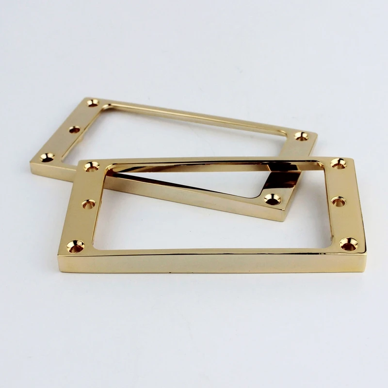 1 Set Gold Pickup Mounting Rings for Humbucker Pickups Cover Frame Flat Top Set Replacement Electric Guitar or Bass