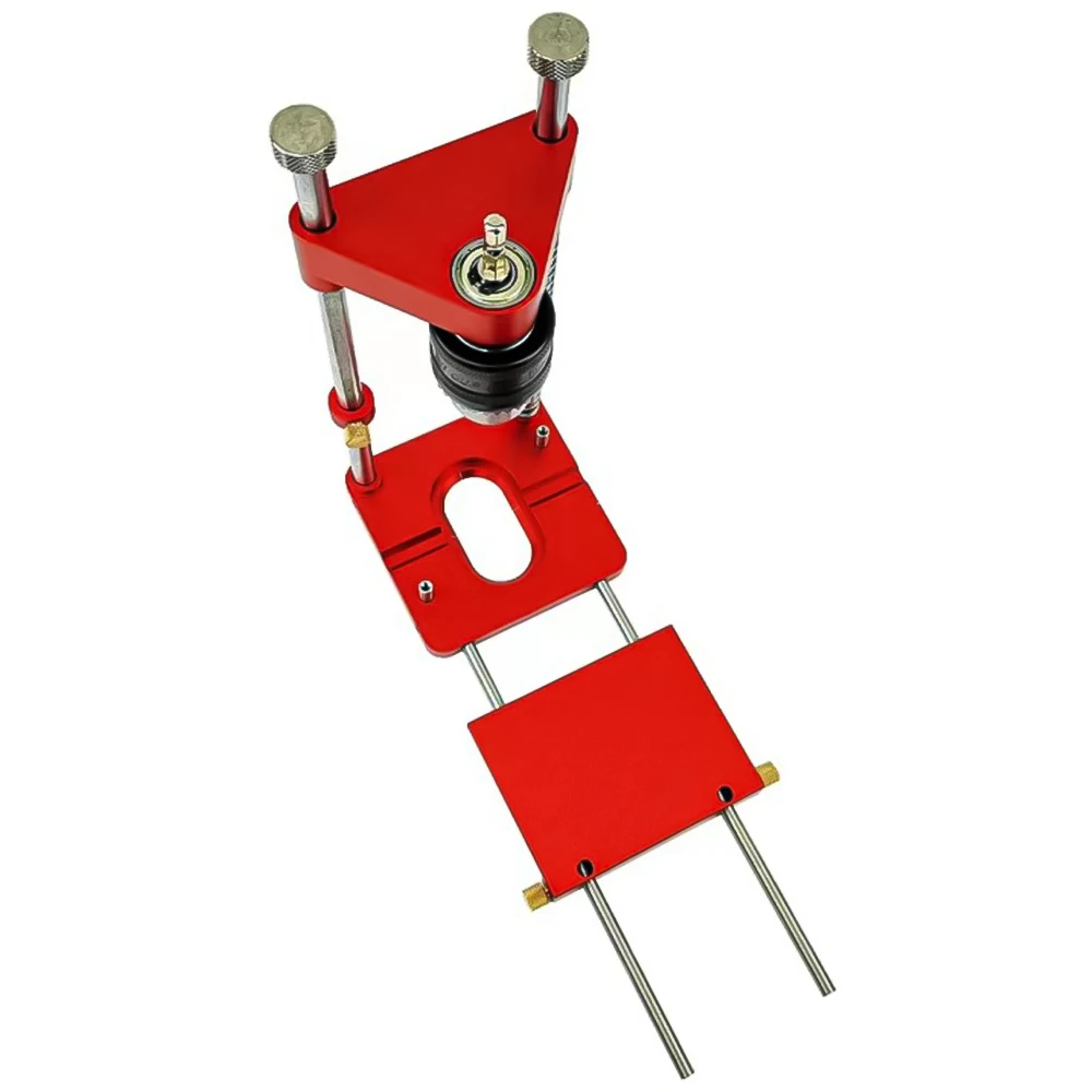 ALLSOME Drill Guide Locator Hole Bracket Adjustable Punch  Alloy Steel Template Drilling Furniture Bench DIY Tool Woodworking