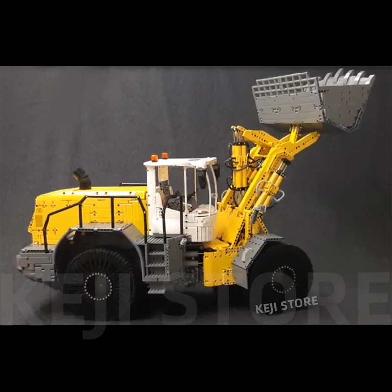 KEJI MOC-49777 Liebherr L586 Large Wheel Loaders Engineering Vehicle Remote Control Building Blocks Model Bricks Kit Kids Gift