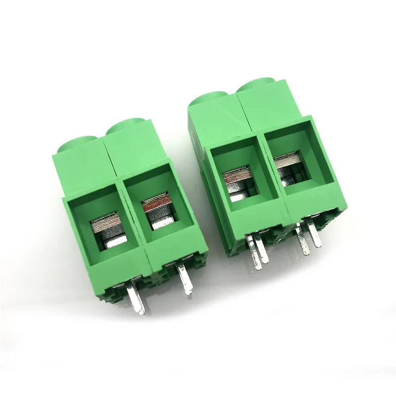 Imagem -04 - Terminal de Parafuso de Passo 50 Peças 10.16 mm Conector de Pinos Pinos Pernas Retas Kf136ht Cobre Verde Pcb Terminais Blocos