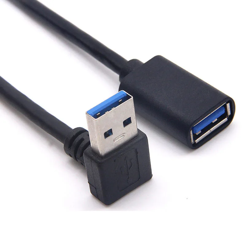 USB3.0 ارتفاعا وانخفاضا واليسار واليمين 90 درجة تمديد الحبل الذكور إلى الإناث USB3.0 كابل الكمبيوتر ربط شبكة بطاقة U القرص