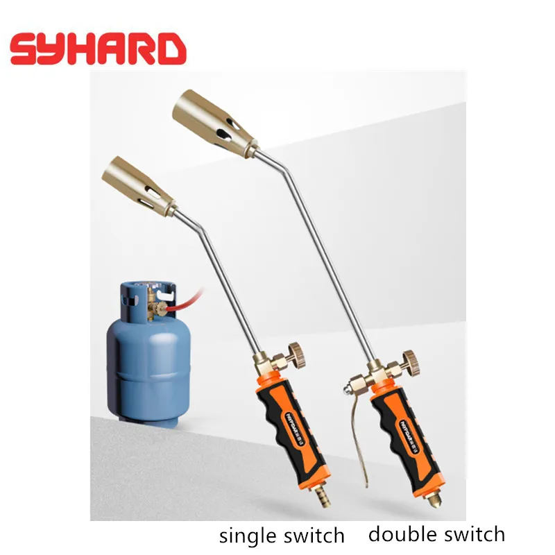 

Liquefied Gas Welding Gun Double Switch Propane Torch Wand Ice Snow Melter Weed Burner