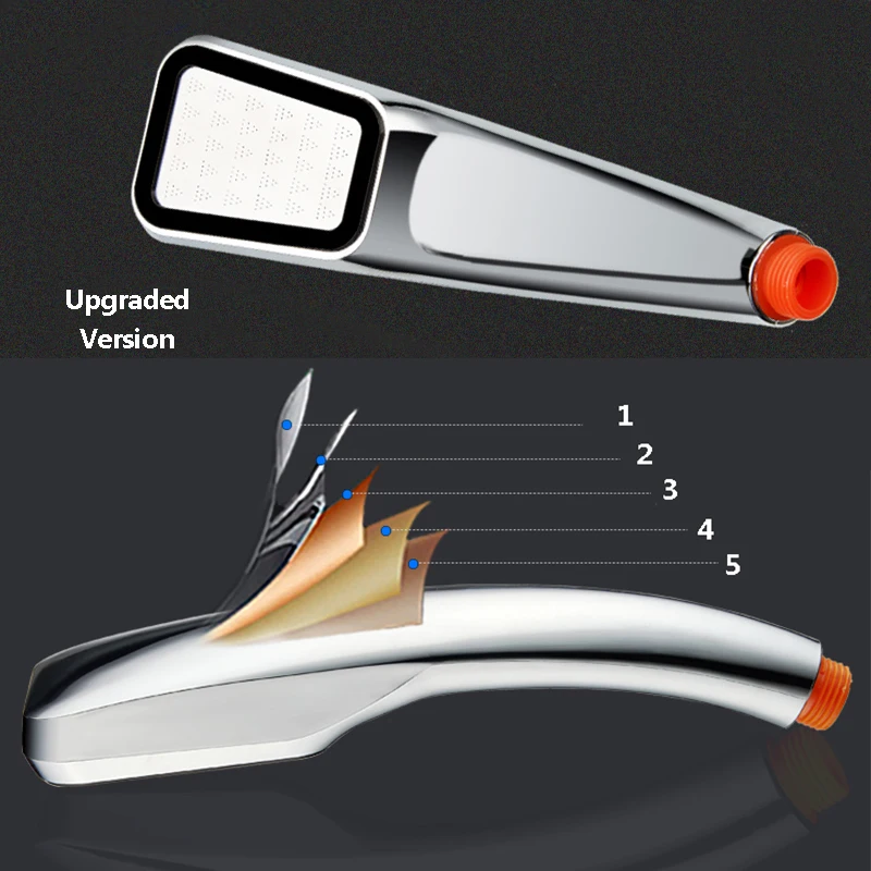 Zhang Ji New Thick high pressure 300 Holes Shower Head Upgraded Nozzle saving water Handheld showerhead Durable high quality