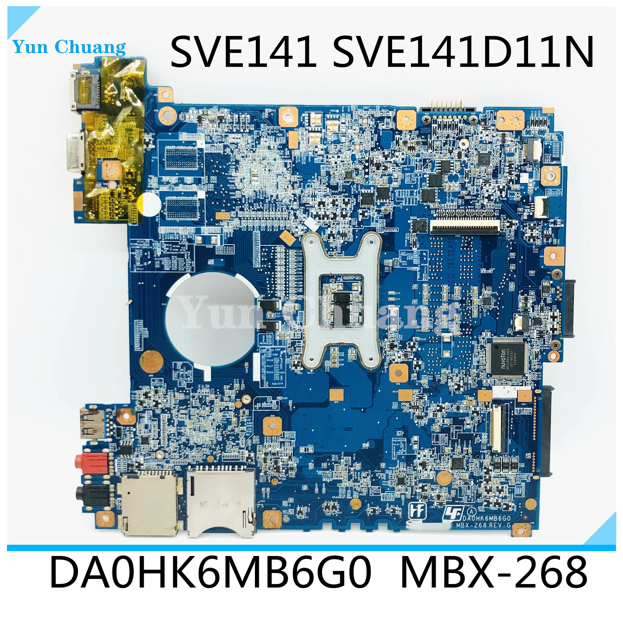 A1893195A DA0HK6MB6G0 MBX-268 for SONY SVE141D11L Laptop Motherboard Mainboard SLJ8E HM76 Support i3 i5 CPU 100%Test delivery