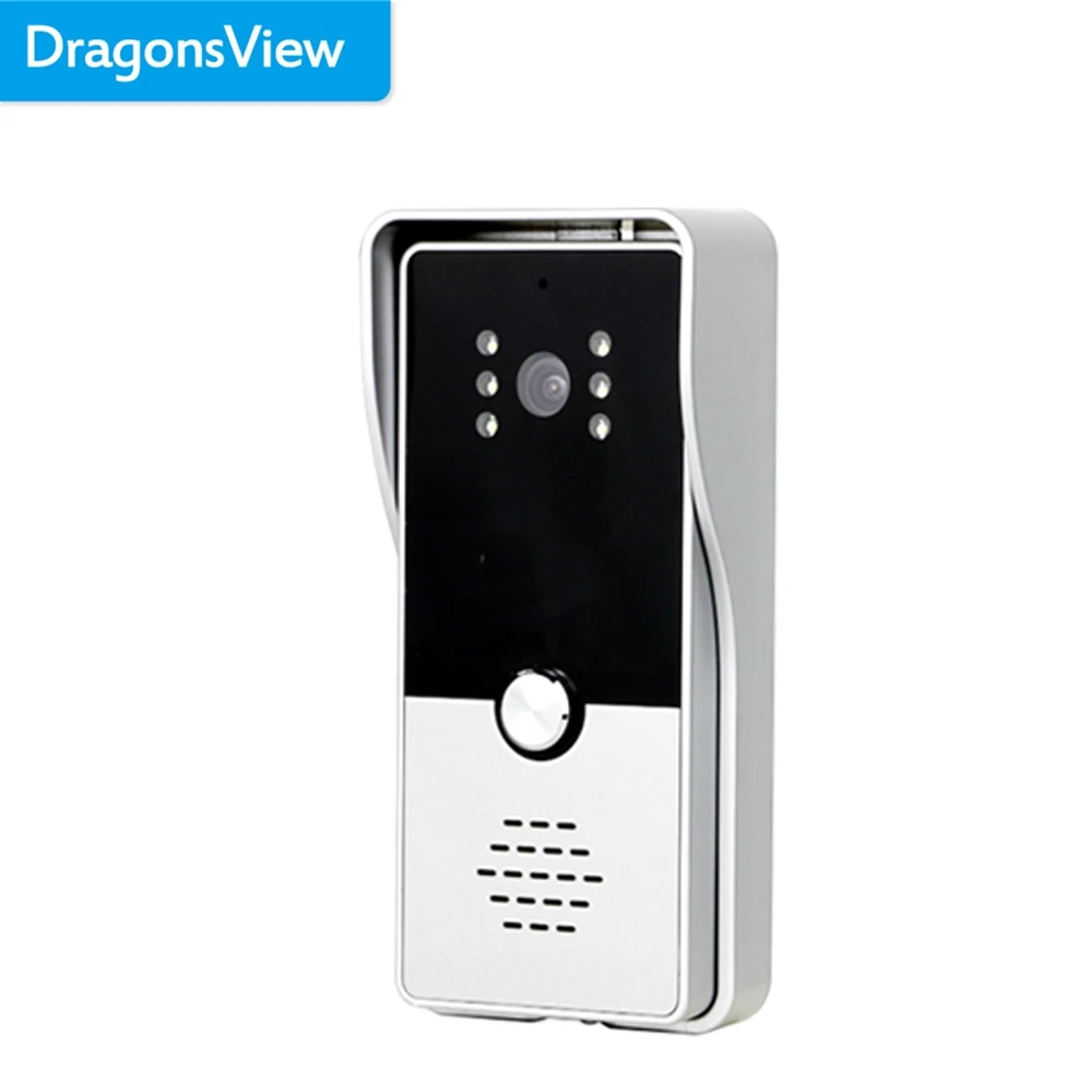 Dragonsview 7 Inch Video Door Phone Intercom System White/Black Video Door Entry Panel Intercoms for Private Home Call Panel