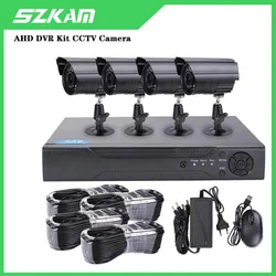 4pc Outdoor Camera 4CH 1080P DVR Kit 2MP IR Night Vision waterproof AHD TVI Video Surveilance Security CCTV System Remote Access