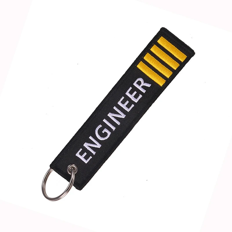 Fashion Avation Keychain Pilot Engineer Key Tags for Cars Motorcycles Embroidery Men Car Key Chain OEM Keychains Car Accessory