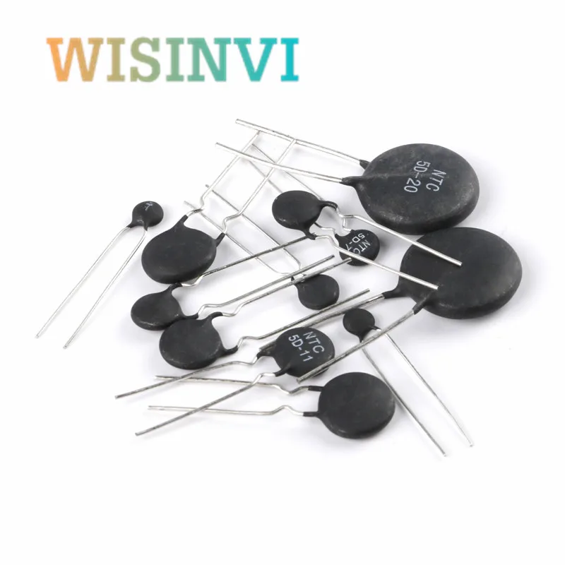 10pcs Thermal Resistor NTC 5D-11 10D-9 10D-11 47D-15 10D-20 10D-13 8D-11 10D-15 5D-15 2.5D/3/5/8/10/20/47D-5/7/9/13/15/20/25