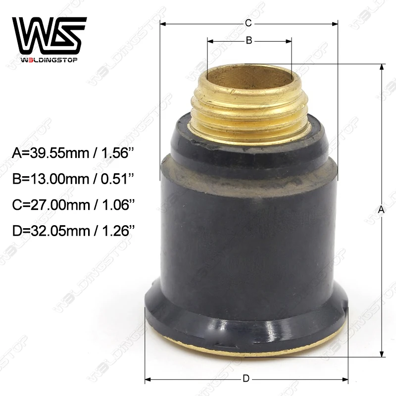 S75 Schildbecher PC0114 und Isolierschutz CV0076 für Trafimet Plasmaschneider-Brenner-Verbrauchsmaterialien