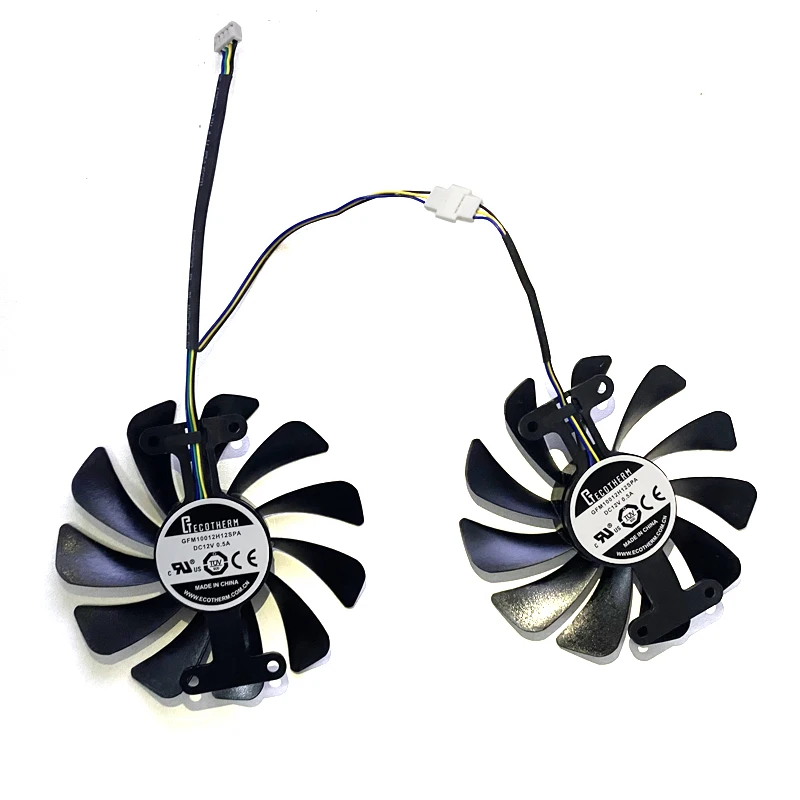 NEW 2PCS GTX1070 GTX1080 DIY Cooling Fan For KFA2 GALAXY GeForce GTX 1070Ti EXOC SNPR Graphics Card Gainward P104 replace Fans