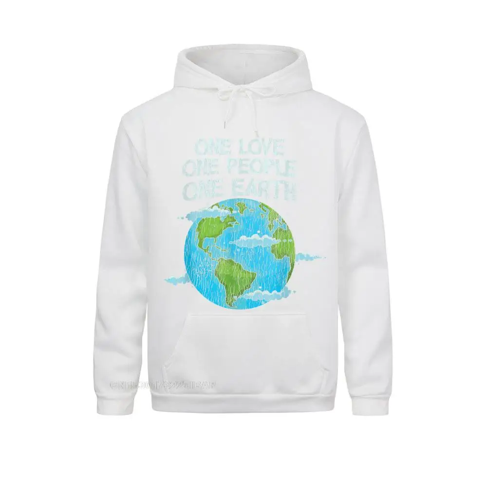 Vintage One Love One People Planet Climate Change Earth Day Hoodie Classic Men Sweatshirts Birthday Hoodies Sportswears