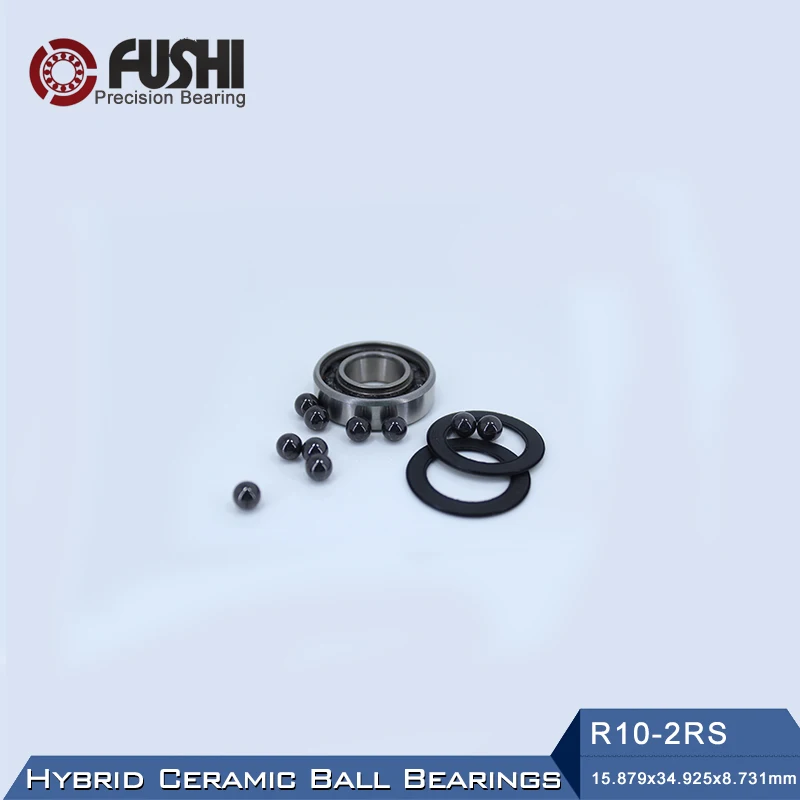 R10 Hybrid Ceramic Bearing 15.875*34.925*8.731 mm 1PC Industry Motor Spindle R10HC Hybrids Si3N4 Ball Bearings 3NC R10RS