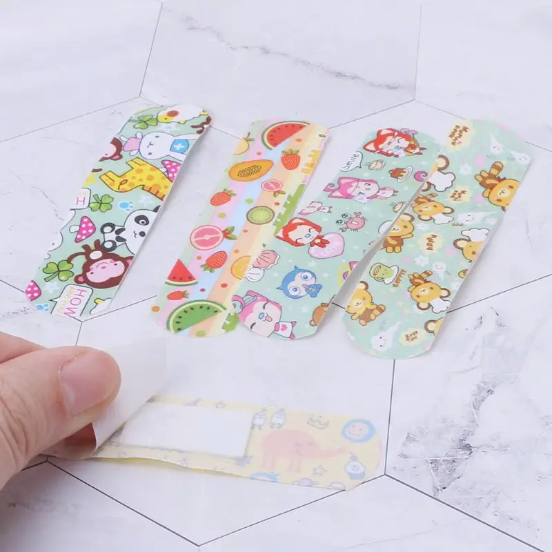 1 Box Cartoon Bandage Waterproof Wound Adhesive Bandages Cute Dustproof Breathable First Aid Treatment For Children Kids