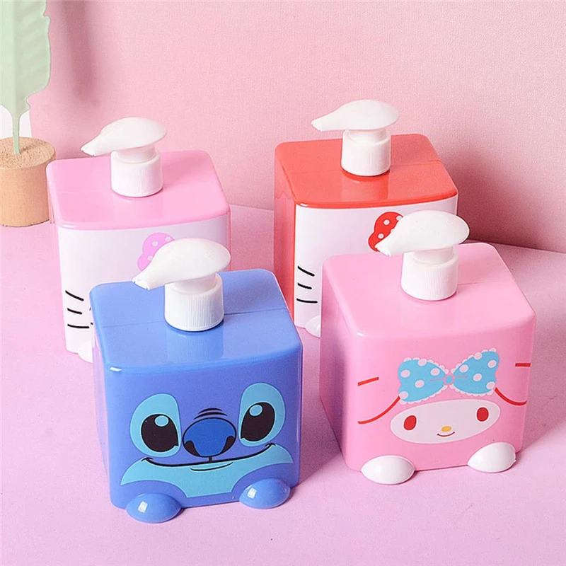 Stitch Melody Movie Creative Cartoon Shampoo Bottle ABS Action Character Collect Model Toy Box  lotion hand soap bottled 300ML