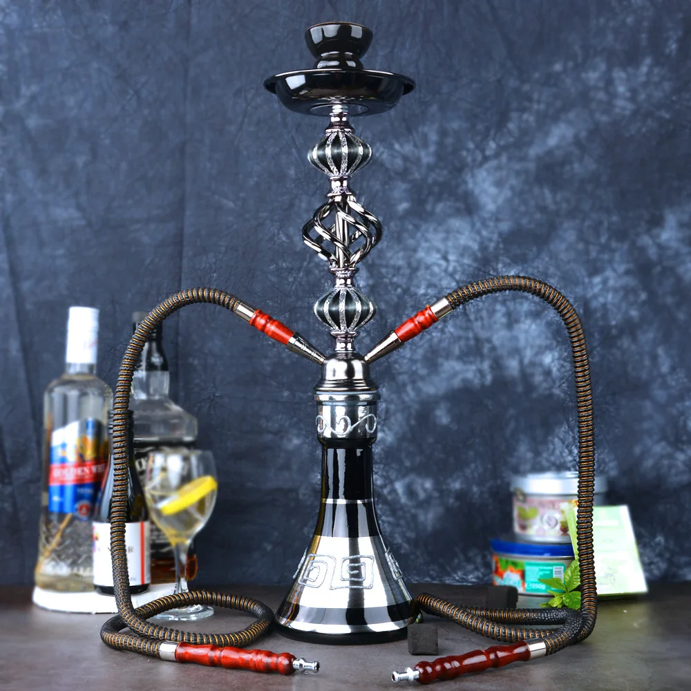 Traditional Hookah with 2 Hose Acrylic Decoration Complete Shiaha Narguile Sheesha Chicha Nargile Cachimbas Classical Hookah set