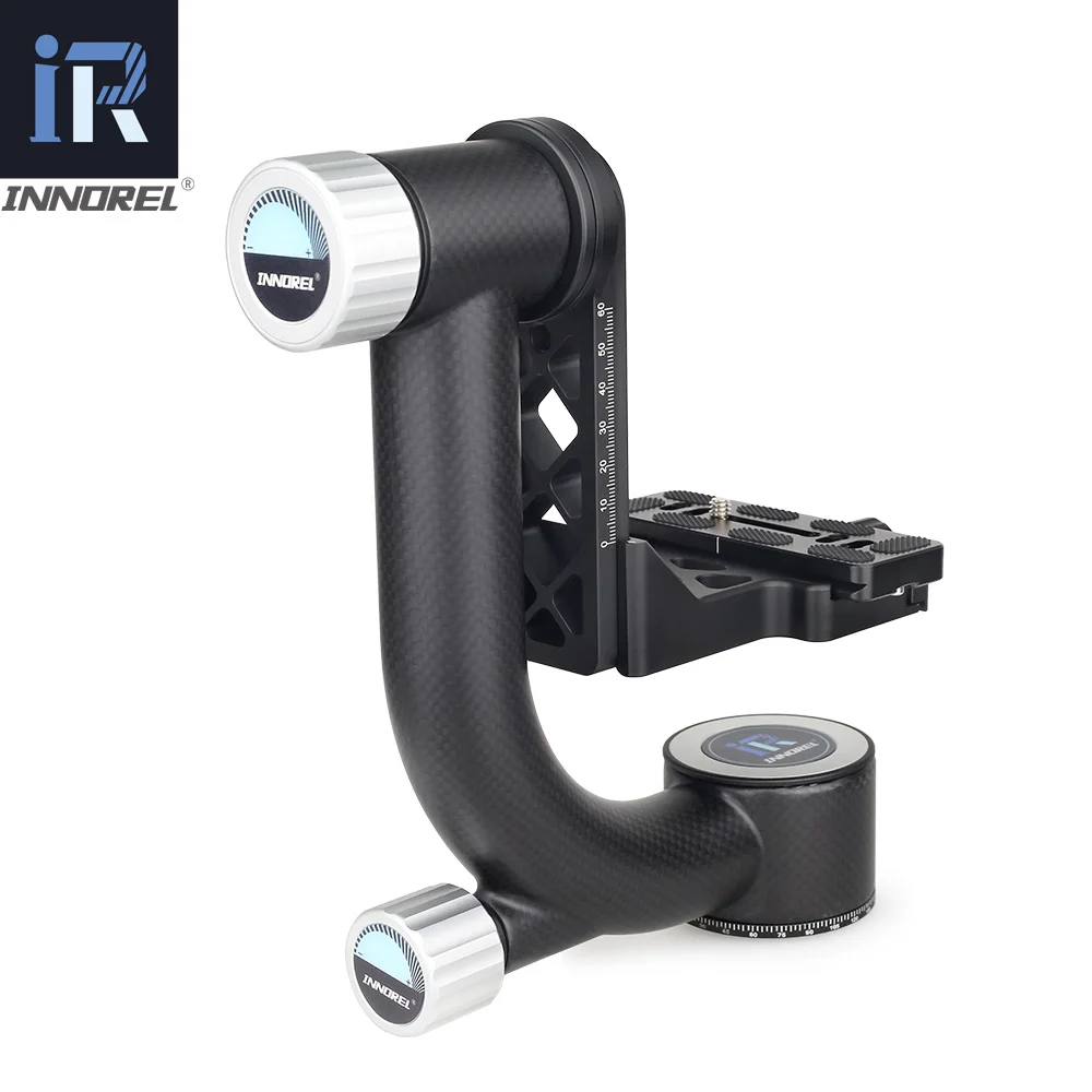 INNOREL CH5 Tripod Head QR Plate Carbon Fiber Gimbal for Telephoto Lens 720°Rotation High Precision CNC