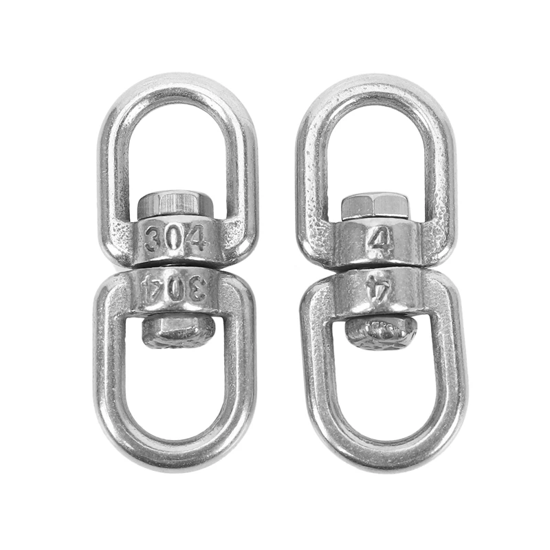 8PCS Stainless Steel Hanging Basket Spinners Plant Hanger Swivel Hook Swivel Clip for Dog Lead, Flower Pot Basket (M4)