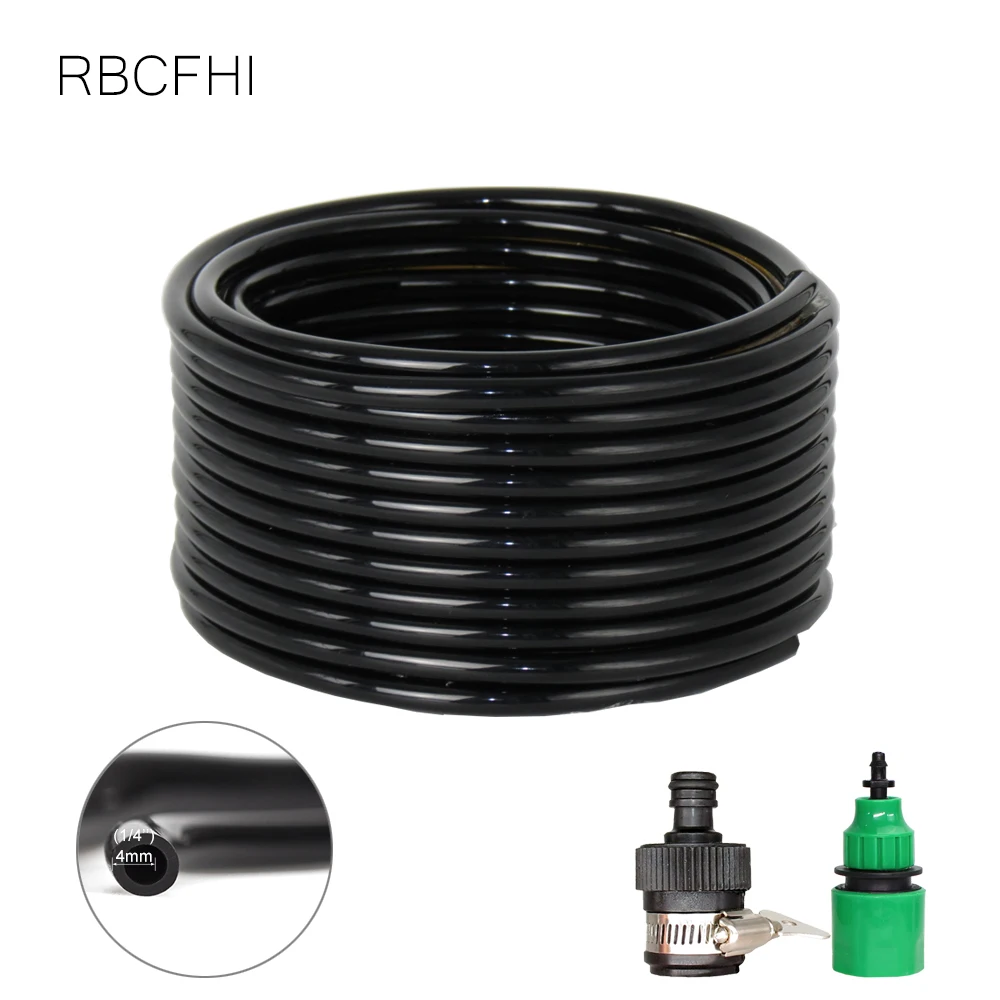 

RBCFHl 5-100m Garden Watering PVC 4/7mm Hose 1/4'' Irriation Tub Greenhouse Pant Flower Sprikler With Tap Conector