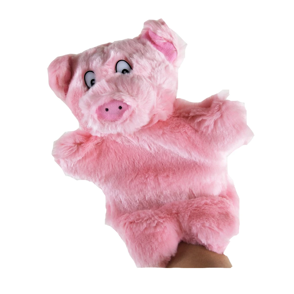 Children Pink Pig Cute Baby Plush Toy Stuffed Hand Puppet