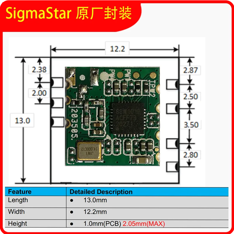 

SSW101B WIFI Module, Match with SSD201/SSD202D/SSC335 and Other Chips