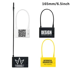 100Pcs Custom Logo Plastic Hang Tags Disposable Security Label for Clothing Shoes Bags Gifts 165mm 6.5