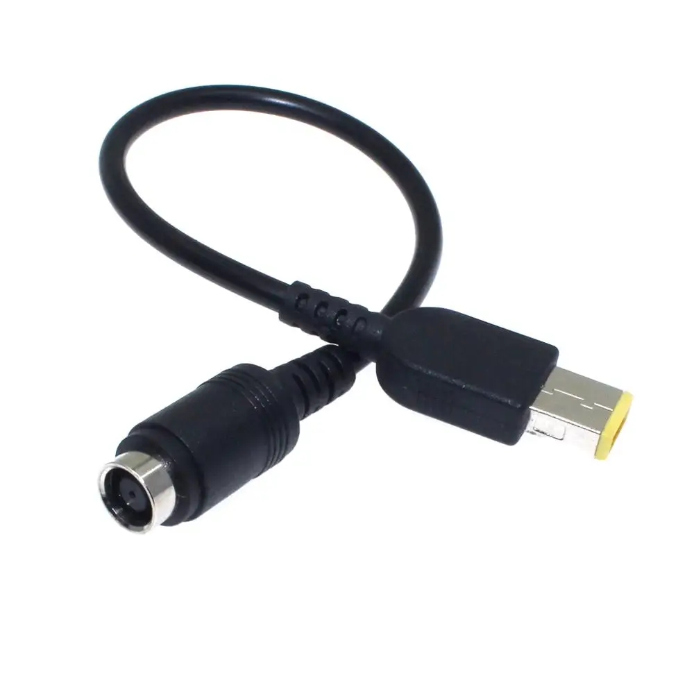 7.9 x 5.5mm to Square Pin Plug Converter Dc Laptop Power Adapter Connector Cable Cord For Lenovo ThinkPad X1 Carbon Charger 23cm