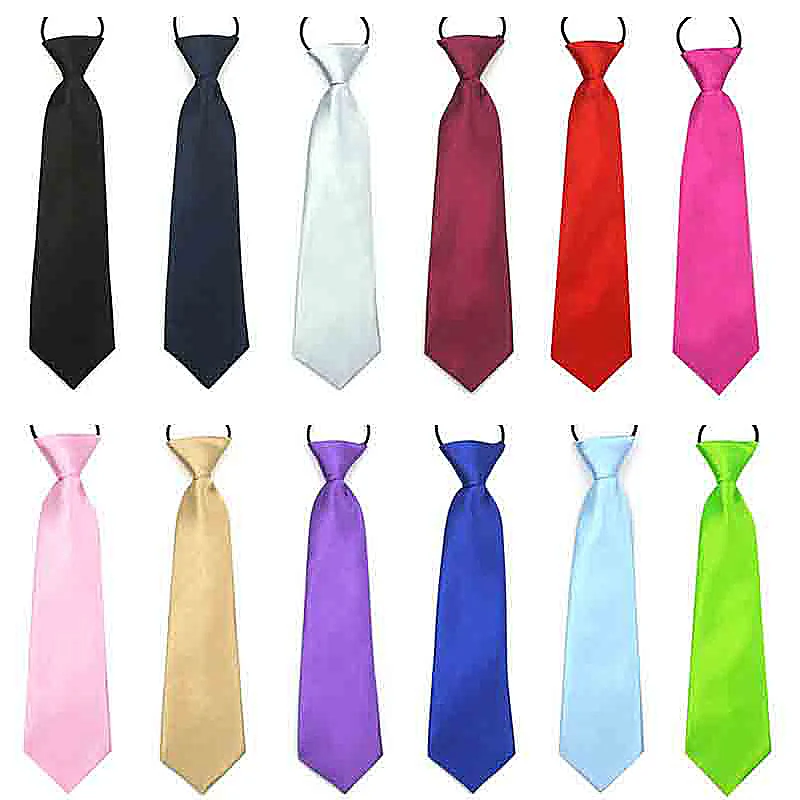 Kid Boy Tie Solid classic NEW s Neck  Fashion Wholesale Neckties Color Accessories Cravat Wedding Party Gift BA103