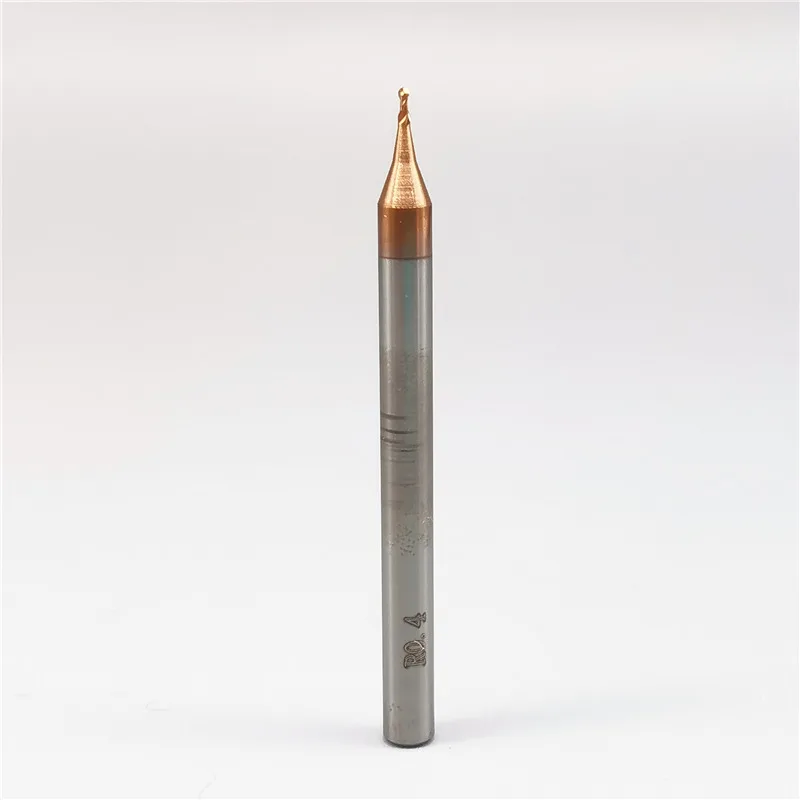 1PCS ตัด HRC60 0.3 0.4 0.5 0.8เคลือบ Micro-เส้นผ่าศูนย์กลางแบนทังสเตน Milling Cutter