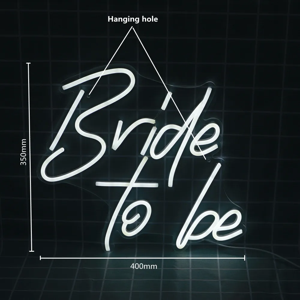 LED 'Bride to Be' Neon Sign USB Powered Decorative Lighting for Home Restaurant Wedding Party Window And Hall
