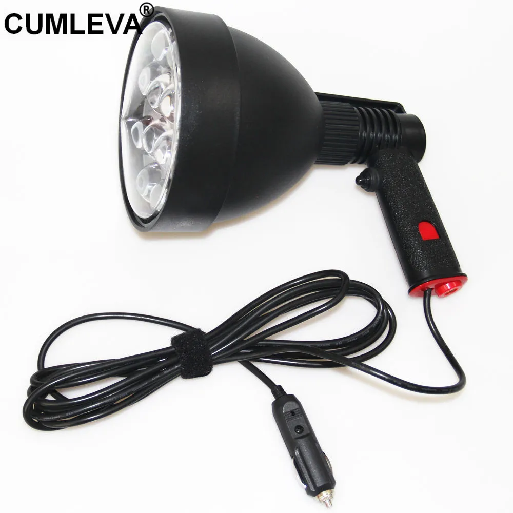 Powerful 12V CREE 60W LED Hunting Lamp 5400LM  Handheld Spotlight  Portable Lantern For Marine Farming Camping