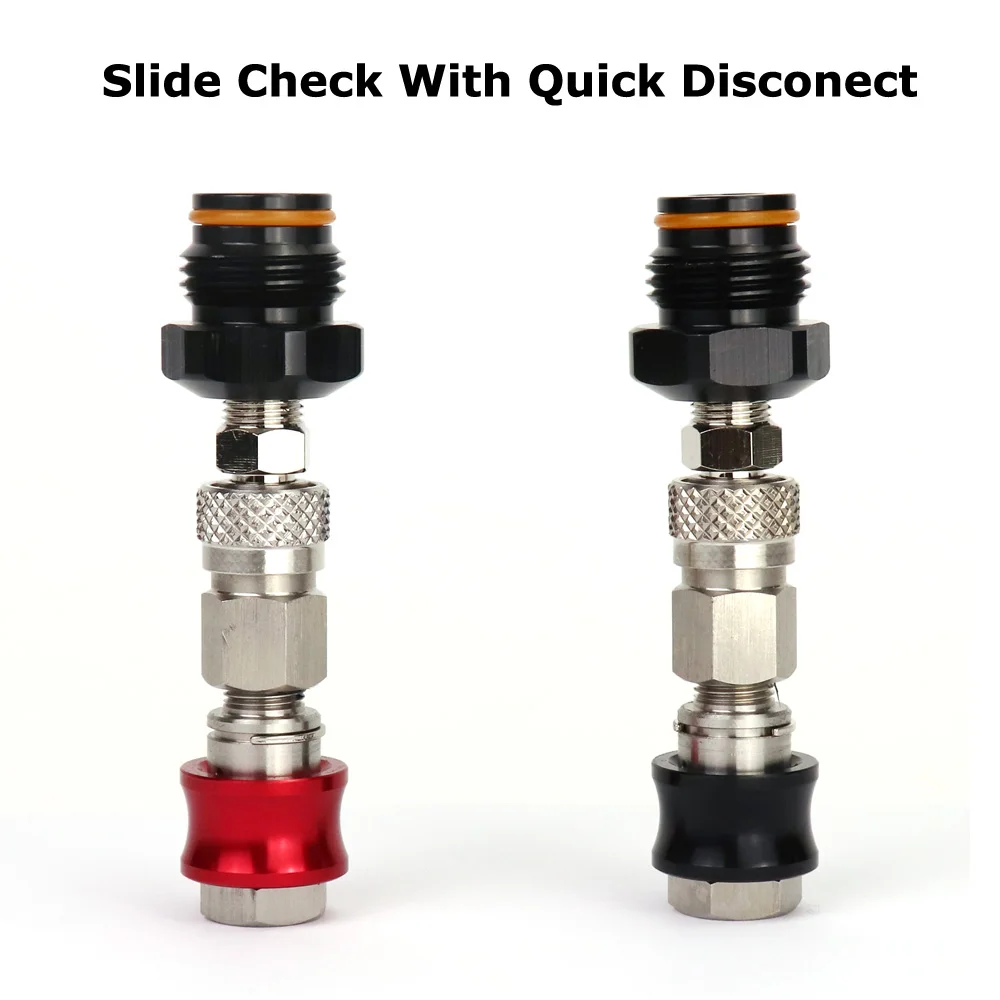 

New Coil Charging Hose Stainless Steel Slide Check With Quick Disconnect And Male Fill Adapter For Coil Remote Hose