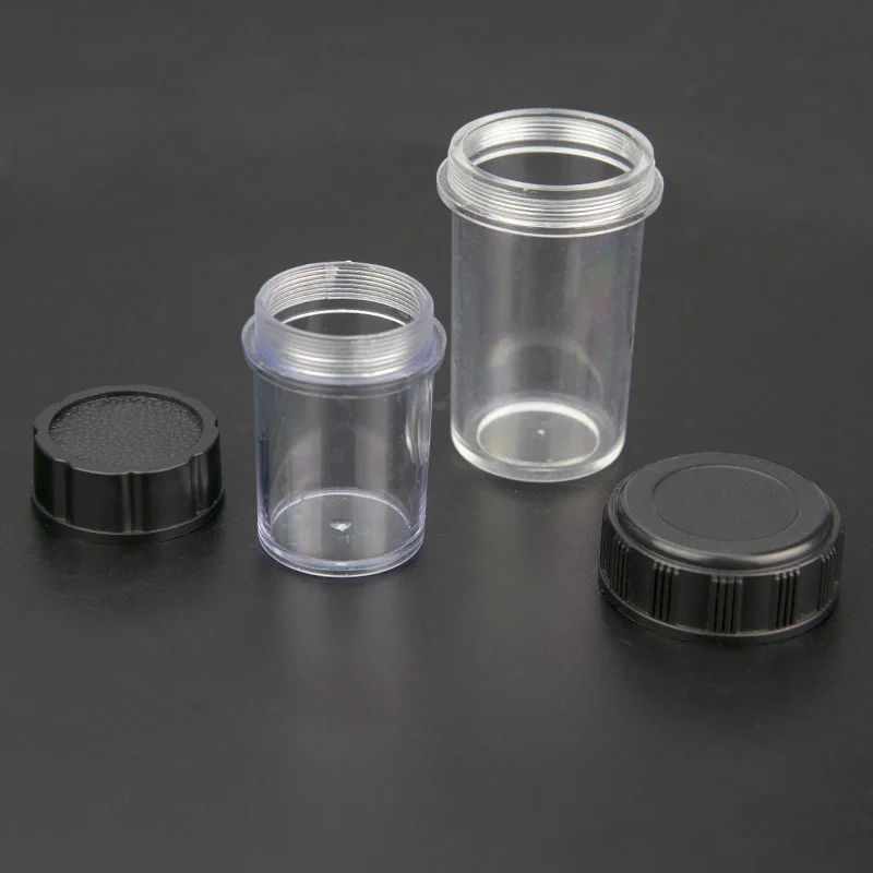 Biological Microscope Objective Lens Plastic Box 45mm 60mm 185 195 Objective Anti-Dust cover Case RMS Thread 20.3