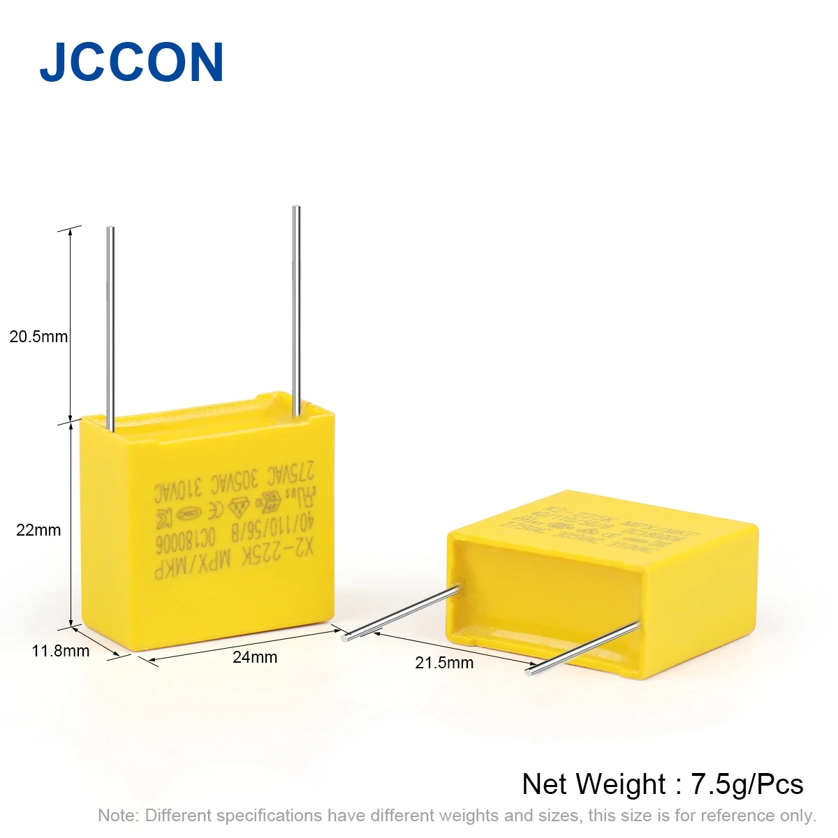 10Pcs 275VAC Capacitor X2 Series Polypropylene Film Capacitor 0.1UF 0.15UF 0.22UF 0.33UF 0.47UF 0.1uF 102K 472K 683K